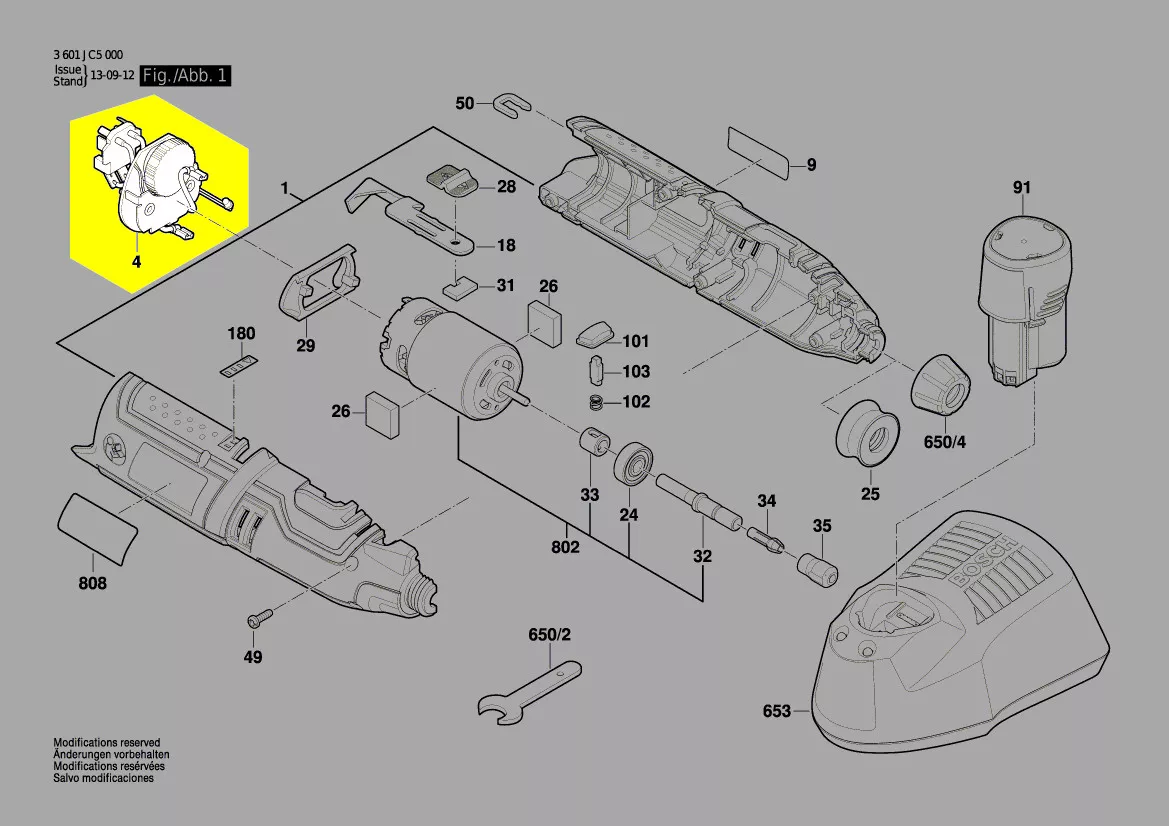 Interrupteur variateur réf. 1 619 P10 421 Bosch